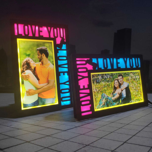 Couple Love Theme With LED Glowing Photo Frame ( 6*9 INCH ) HEARTSLY