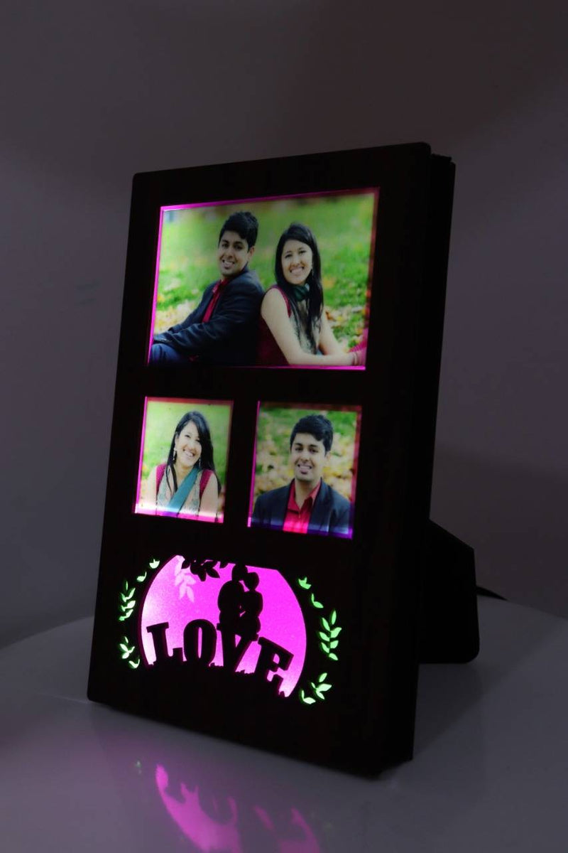 Couple Theme Personalized LED Glowing Photo Frame ( 6*8 INCH ) HEARTSLY
