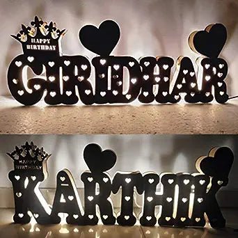 Custom Name Board with LED (Max 8 letters) HEARTSLY