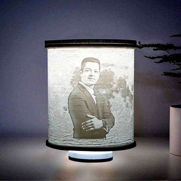 Customized Cylindrical 3D Photo Lamp Gift For All Occasions HEARTSLY
