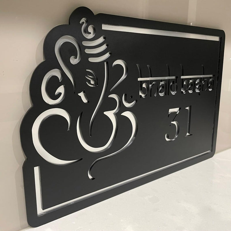 Customized Matte & Glossy Black White Acrylic Board for House Office Flat Door Decoration HEARTSLY