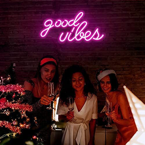 Good Vibes Neon Sign - Make your space shine! HEARTSLY