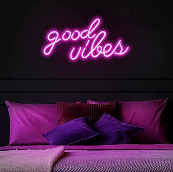 Good Vibes Neon Sign - Make your space shine! HEARTSLY