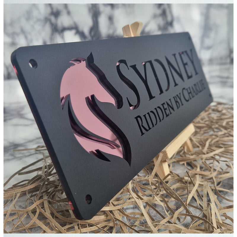 Personalized Modern Name Plates for Home Entrance | Customized Black Matte & Bronze Gold Acrylic Board for House Office Flat Door Signage