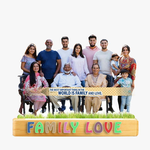 PERSONALIZED FAMILY  CUTOUT HEARTSLY