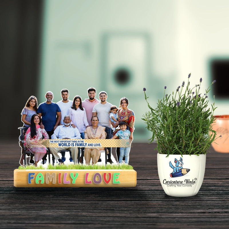 PERSONALIZED FAMILY  CUTOUT HEARTSLY