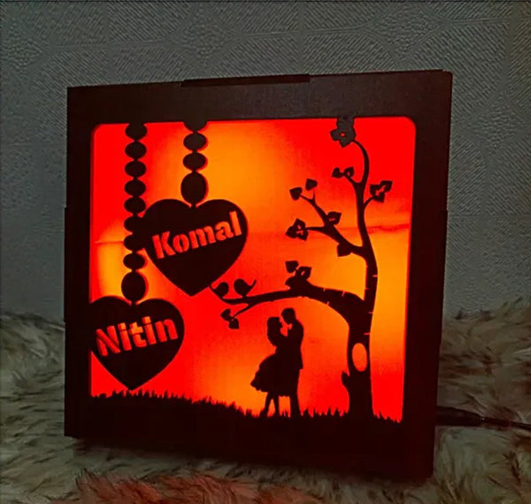 Personalise Your Space with a Couple Light Box HEARTSLY