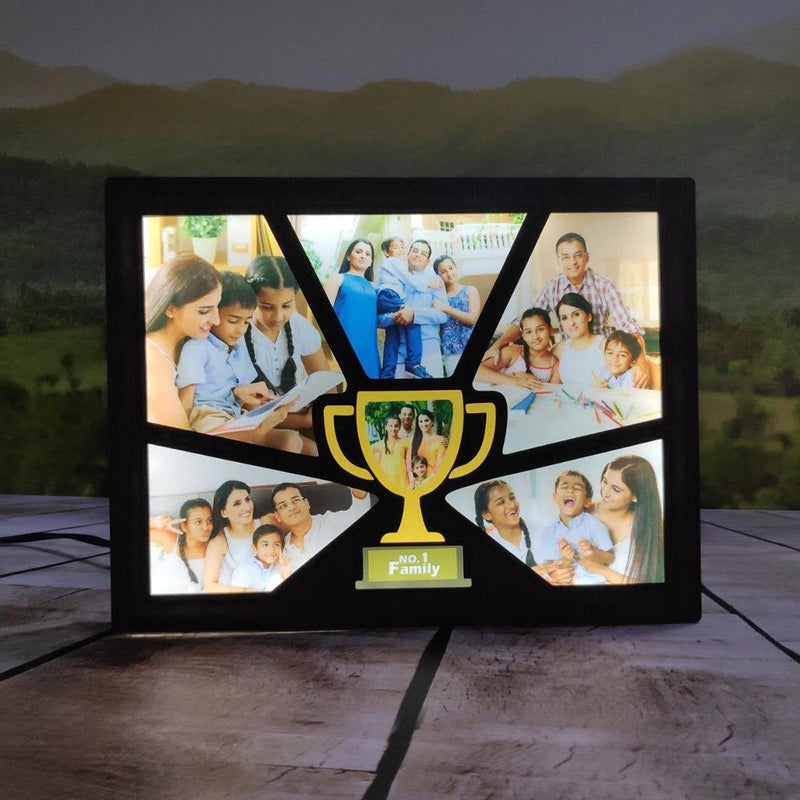 Personalised LED Collage Frame (Trophy) ( 8*11 INCH ) HEARTSLY