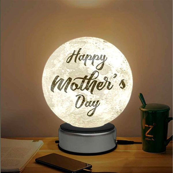 Personalized 3D Moon Lamp Comes with 16 color LED & a premium quality Rotating Base || 14cm Dia HEARTSLY