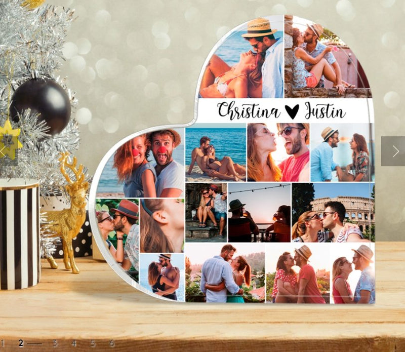 Personalized Acrylic Heart Frame Table top HEARTSLY