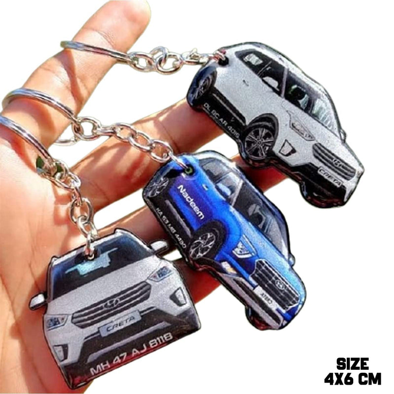 Personalized Car Design  Cut keyring HEARTSLY