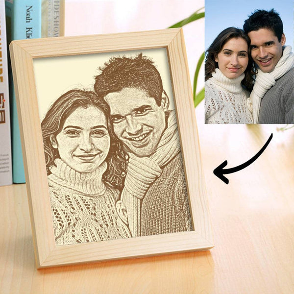 Personalized Engraved Wooden Plaque With Frame || 8 Size Available || 5*4 Inch , 6*4 Inch , 7*5 Inch , 9*6 Inch (Most popular) , 10*8 Inch , 12*8 Inch , 12*9 Inch , 15*9 Inch HEARTSLY