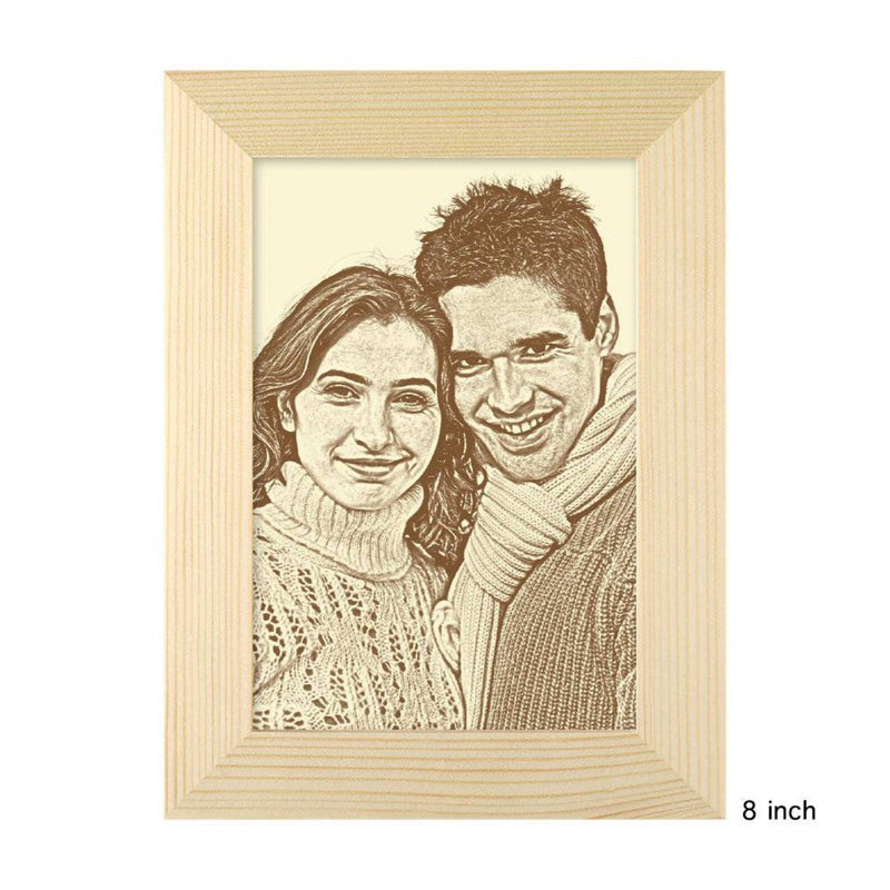 Personalized Engraved Wooden Plaque With Frame || 8 Size Available || 5*4 Inch , 6*4 Inch , 7*5 Inch , 9*6 Inch (Most popular) , 10*8 Inch , 12*8 Inch , 12*9 Inch , 15*9 Inch HEARTSLY