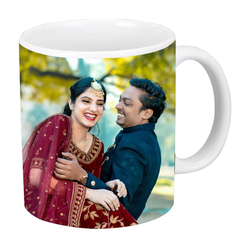 Personalized Gift Custom Photo Quote Name Wish Ceramic White Mug for Birthday Gift, Anniversary Gift - 325 ML HEARTSLY