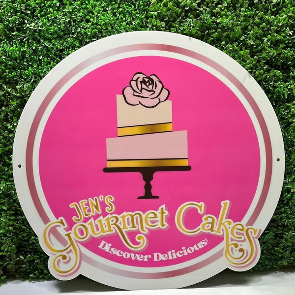Personalized Round Name Plate Signage | Customized Acrylic Board with Emboss Letters HEARTSLY