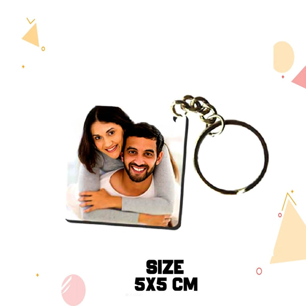 Personalized Square shape Keyring HEARTSLY