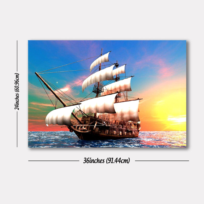 Ship Art Wall Painting Floating Canvas HEARTSLY