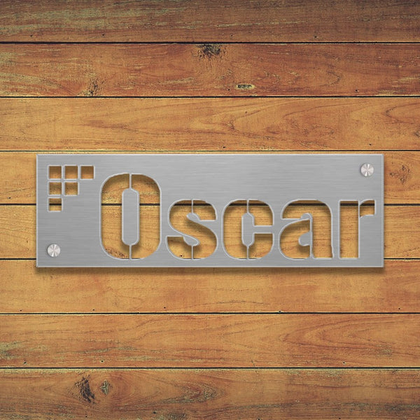Square Laser Cut Stainless Steel Name Plates for Home Entrance ( 12 INCH x 4 INCH x 3 Thickness ) HEARTSLY