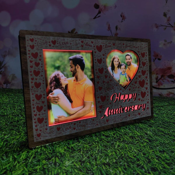 Unique Love Theme Personalized LED Glowing Photo Frame ( 6*9 INCH ) HEARTSLY