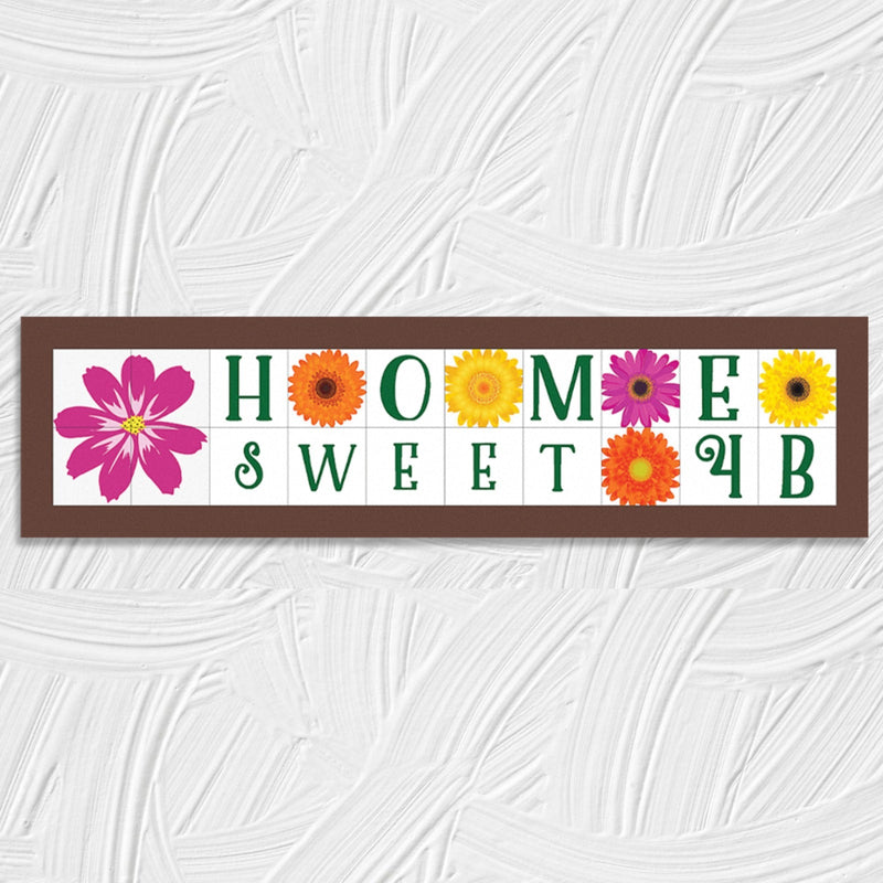 Vivace Designer Block Name Plate - 10 character || Double line HEARTSLY