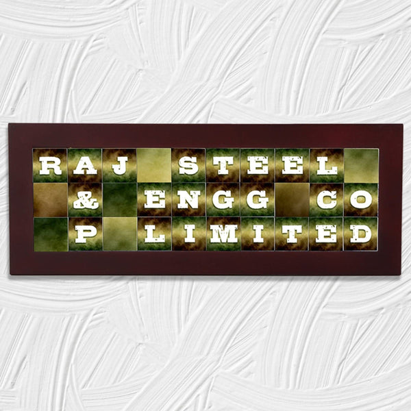 Vivace Designer Block Name Plate - 10 character || Three line HEARTSLY