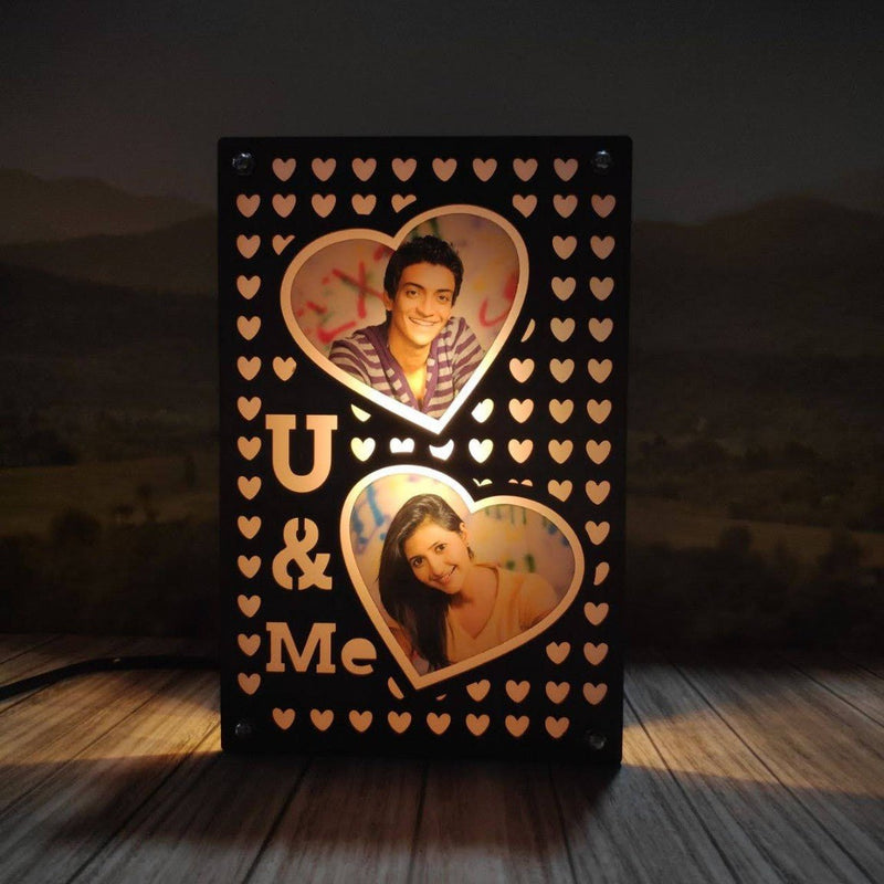Warm White Best Family LED Glowing Frame ( 6*8 INCH ) HEARTSLY