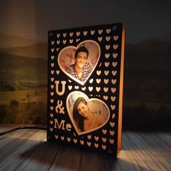 Warm White Best Family LED Glowing Frame ( 6*8 INCH ) HEARTSLY