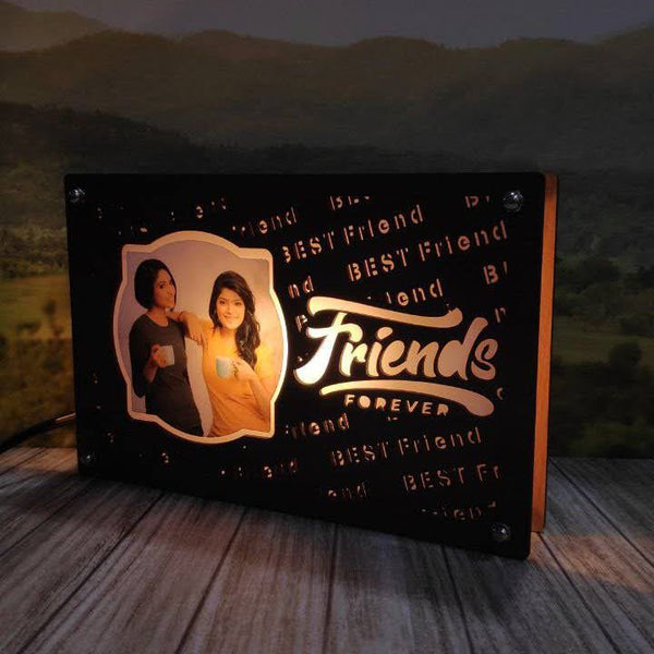 Warm White Best Friends LED Glowing Frame ( 6*8 INCH ) HEARTSLY