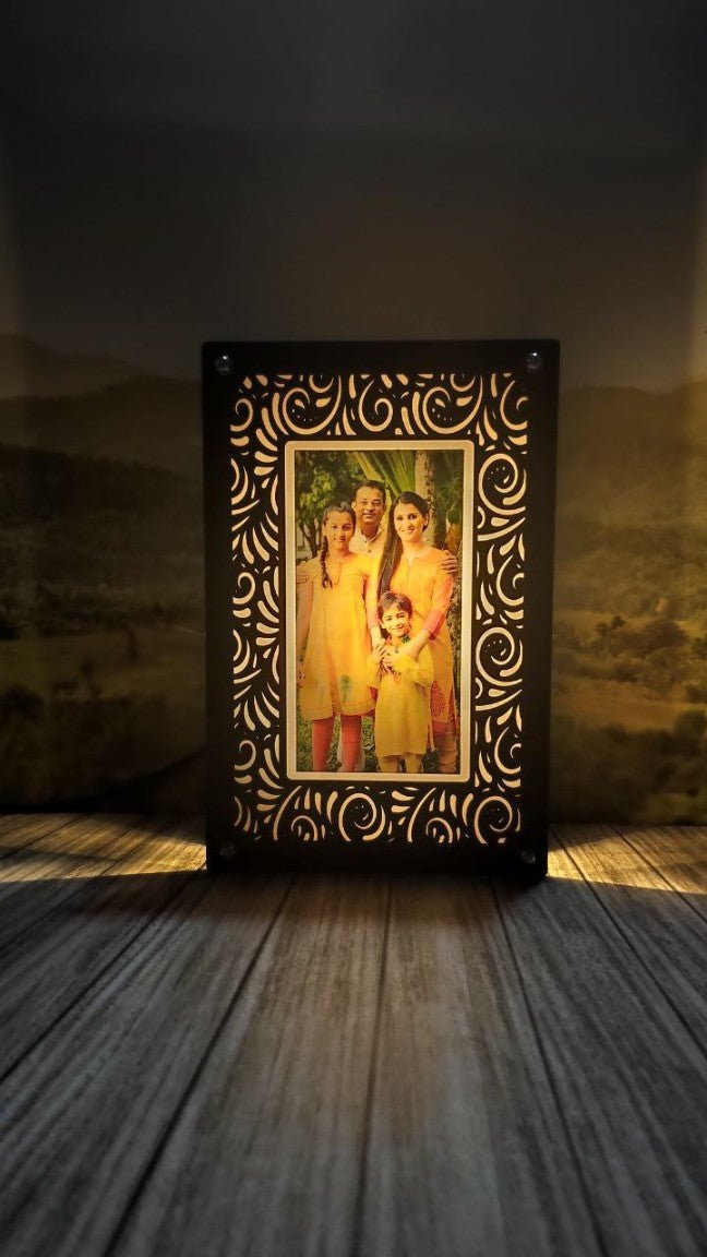 Warm White Sweet Family LED Glowing Frame ( 6*8 INCH ) HEARTSLY