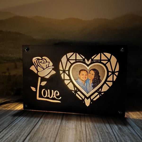 Warm White Sweet Love LED Glowing Frame ( 6*8 INCH ) HEARTSLY