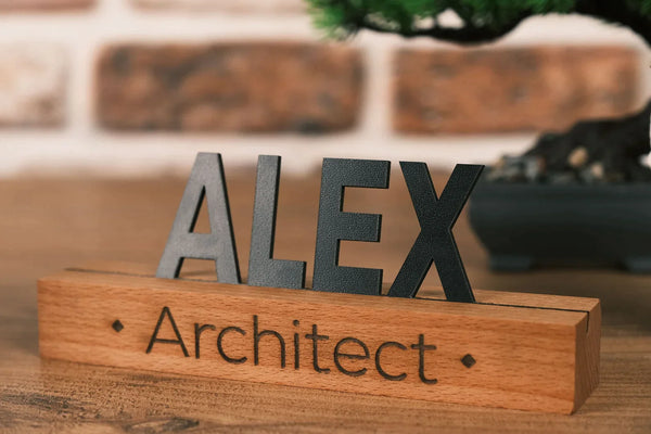 Metal Desktop Name Plate "Architect"