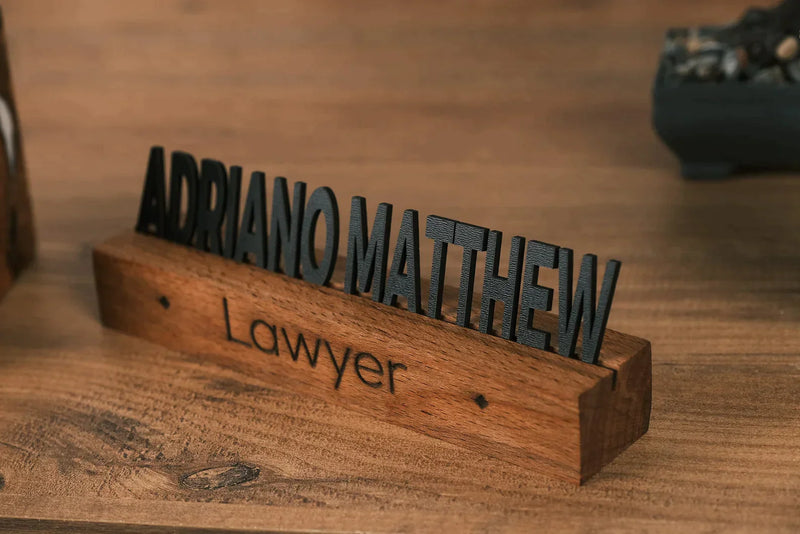 Metal Desktop Name Plate "Lawyer"
