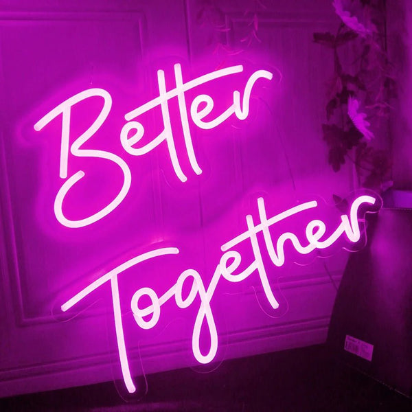 "Add Glow & Love with the 'Better Together' Neon Sign!"