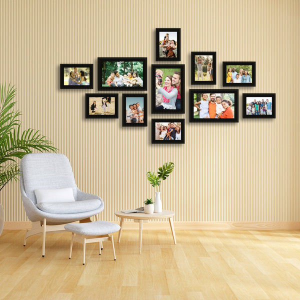 Classic Photo Frame Wall Hanging Set of Eleven || 6"W x 8"H (8 Panel) | 8"W x 10"H (3 Panel)