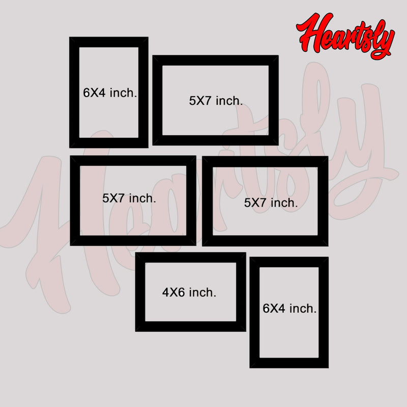 Collage Photo Frame Wall Hanging Set of Six ||  5"W x 7"H (3 Panel) | 4"W x 6"H (3 Panel)