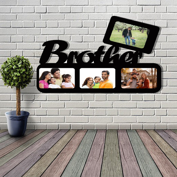 Custom " Brother " Wall Hanging wooden frame Size 18*12 Inch - HEARTSLY