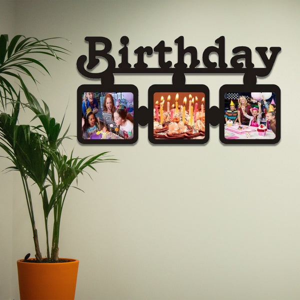 Custom Design " Birthday " Wall Hanging wooden frame Size 12*18 Inch - HEARTSLY