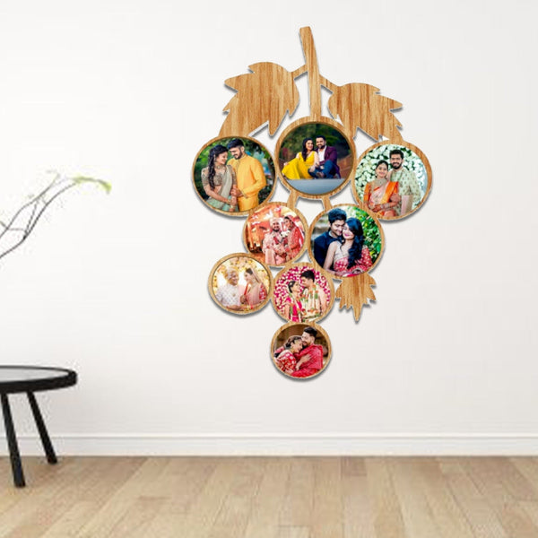 Custom Design " Leaf " Wall Hanging wooden frame Size 12*18 Inch - HEARTSLY