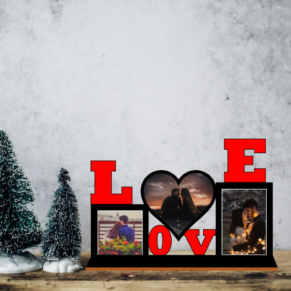 Custom Design " Love " Table Top wooden frame Size 8*12 Inch - HEARTSLY