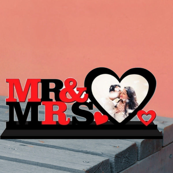Custom Design " Mr. & Mrs. " Wall Hanging wooden frame Size 8*12 Inch - HEARTSLY