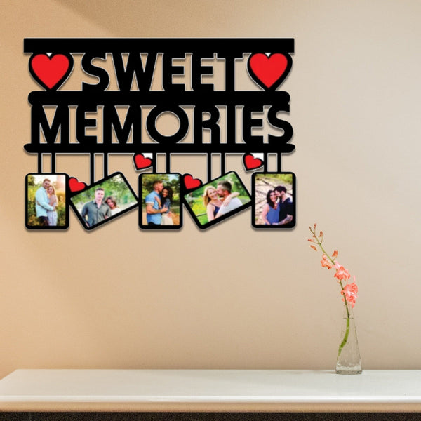 Custom Design " Sweet Memories " Wall Hanging wooden frame Size 12*18 Inch - HEARTSLY