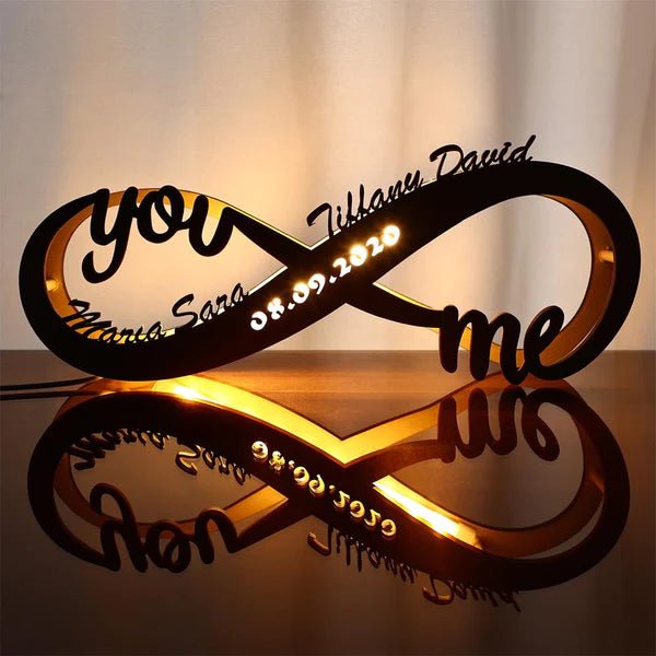 "Custom Infinity Couple Name Board with Multi-color LED!"