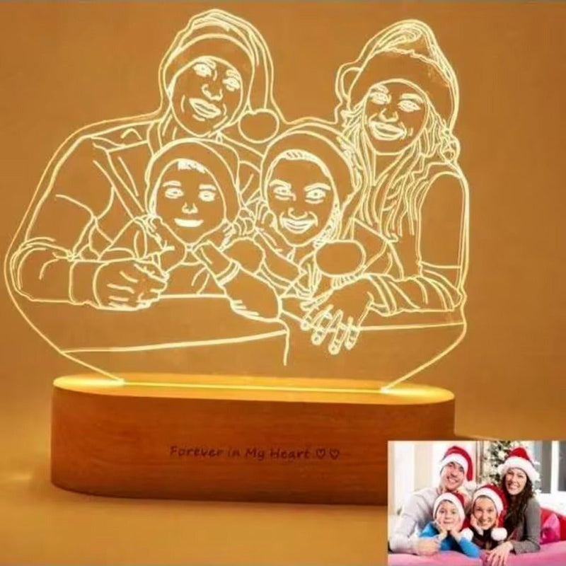 "Custom Line Art LED Lamp - 3D Illusion With Vibrant Colors"