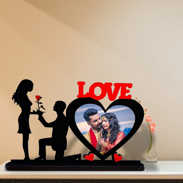 Custom " Love "Table Top wooden frame Size 8*10 Inch - HEARTSLY
