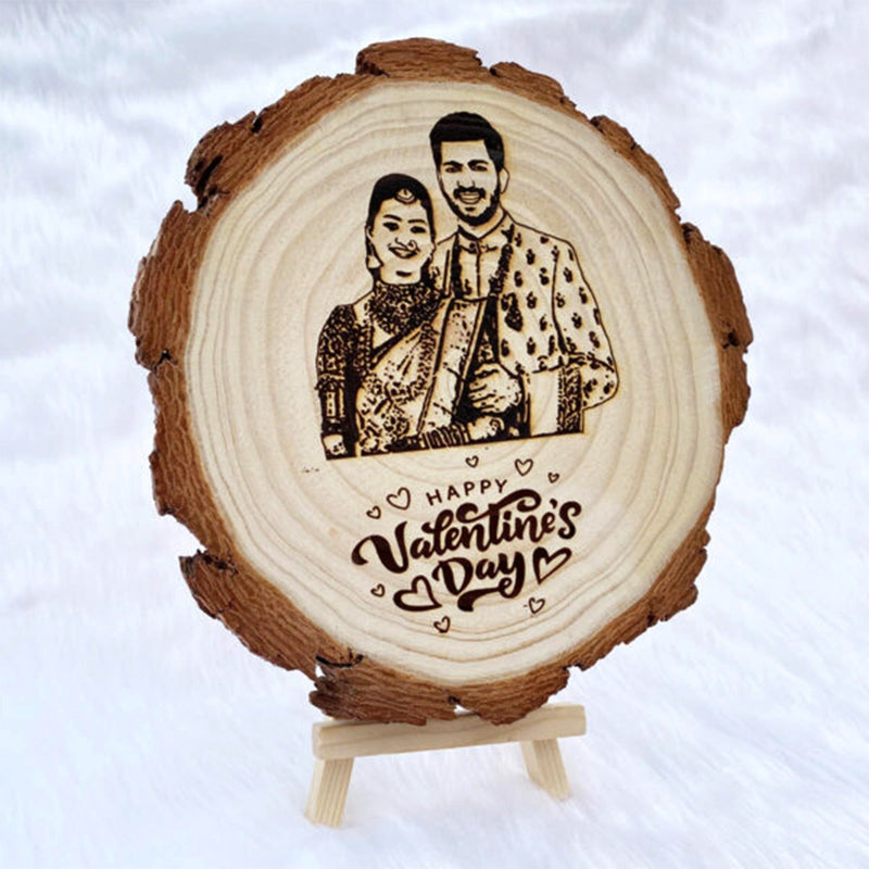 "Custom Wood Slice Frame for Your Lovely  Pics!"  || 4 Size Available