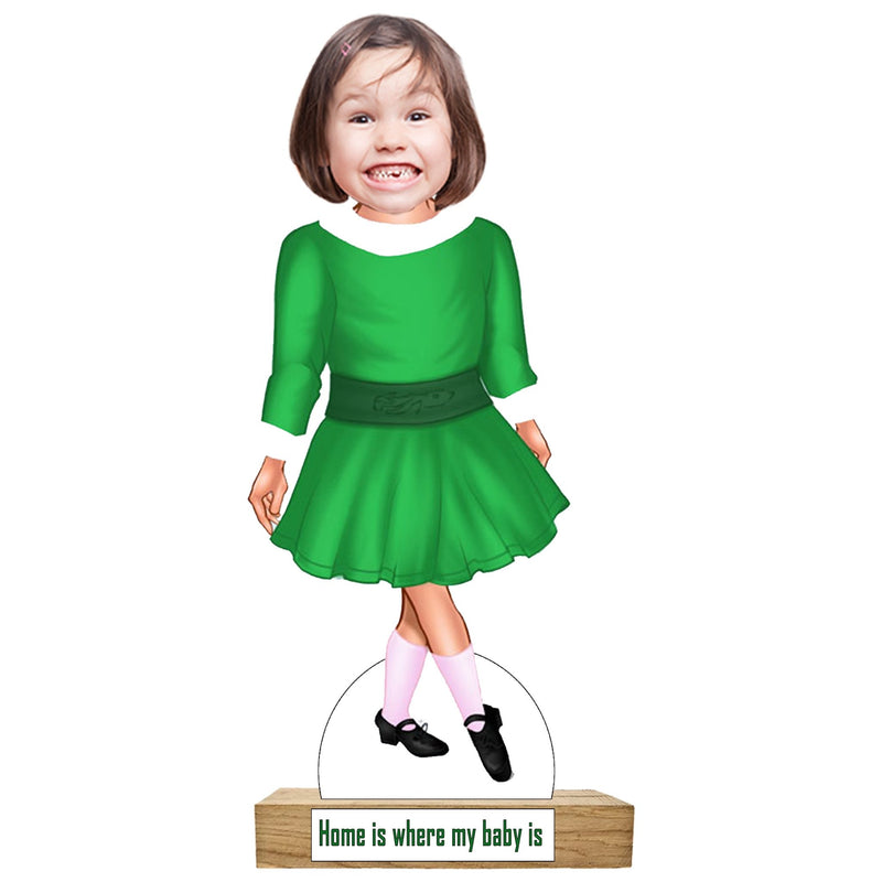 Customized "KIDS" Caricature Cutout with Wooden Base - HEARTSLY