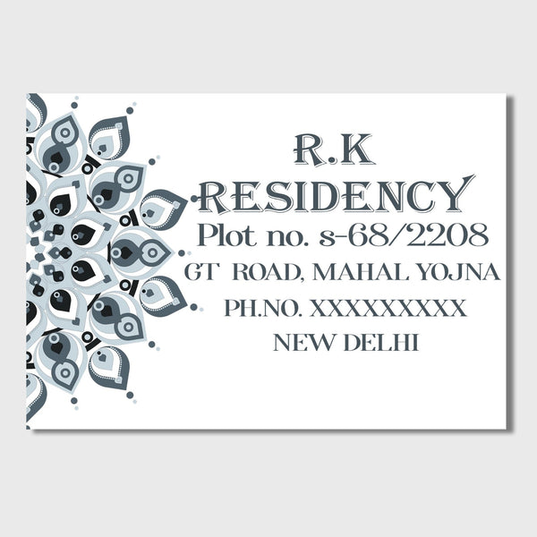 "Elegant Acrylic Name Plate, Floral Touch"