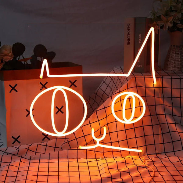 "Express your feline love with Neon Cat Sign!"