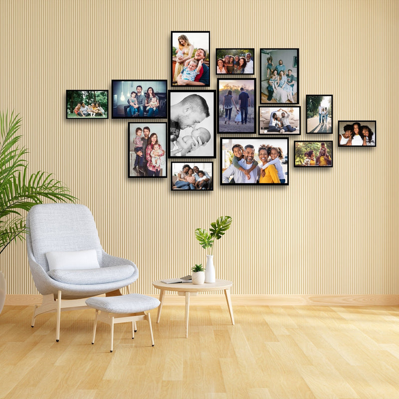 Family Photo Frame Collage Synthetic wood 3 Pieces || 8" W x 10" H - HEARTSLY