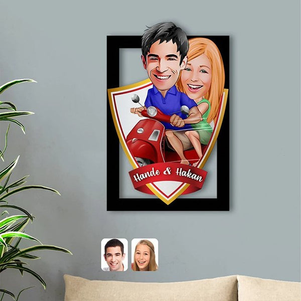 "High-Quality Love Pair Caricature"